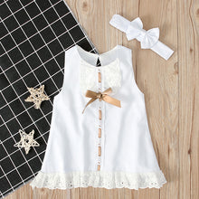 Load image into Gallery viewer, Rorychen Brand 2019 New Summer Girls Dress Sleeveless Girls Casual Maxi Dresses Fashion Kids Clothes with Headbands