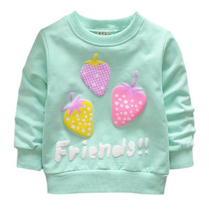 Baby Girl Sweatshirts Spring Shirts Infant Long Sleeve T-Shirts Clothes 2018 Spring Kids Bunny Cartoon Sweatshirt