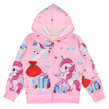 Load image into Gallery viewer, Autumn new unicorn party cartoon girl zipper shirt Lol casual Kids Jacket For Girls Outerwear Zip Sweatshirt Hooded Coat clothes