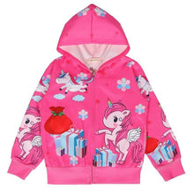 Load image into Gallery viewer, Autumn new unicorn party cartoon girl zipper shirt Lol casual Kids Jacket For Girls Outerwear Zip Sweatshirt Hooded Coat clothes