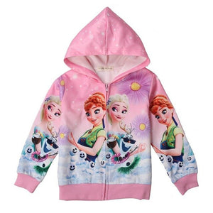 Autumn new unicorn party cartoon girl zipper shirt Lol casual Kids Jacket For Girls Outerwear Zip Sweatshirt Hooded Coat clothes