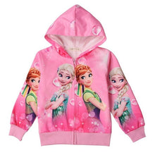 Load image into Gallery viewer, Autumn new unicorn party cartoon girl zipper shirt Lol casual Kids Jacket For Girls Outerwear Zip Sweatshirt Hooded Coat clothes