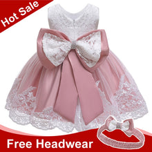 Load image into Gallery viewer, Baby Girls Dress Newborn Baby Lace Princess Dresses For Baby Girls 1st Year Birthday Dress Christmas Costume Infant Party Dress