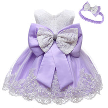 Load image into Gallery viewer, Baby Girls Dress Newborn Baby Lace Princess Dresses For Baby Girls 1st Year Birthday Dress Christmas Costume Infant Party Dress