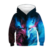 Load image into Gallery viewer, Wolf 3D Print Boys Girls Hoodies Teens Spring Autumn Outerwear Kids Hooded Sweatshirt Clothes Children Long Sleeve Pullover Tops