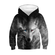 Load image into Gallery viewer, Wolf 3D Print Boys Girls Hoodies Teens Spring Autumn Outerwear Kids Hooded Sweatshirt Clothes Children Long Sleeve Pullover Tops