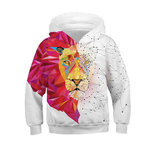 Wolf 3D Print Boys Girls Hoodies Teens Spring Autumn Outerwear Kids Hooded Sweatshirt Clothes Children Long Sleeve Pullover Tops