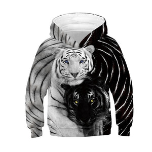 Wolf 3D Print Boys Girls Hoodies Teens Spring Autumn Outerwear Kids Hooded Sweatshirt Clothes Children Long Sleeve Pullover Tops