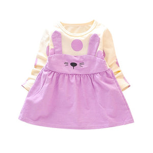 Casual Newborn Dress Infant Baby Clothes Girl Clothing Cartoon Princess Long Sleeve Dress Spring Autumn Girls Dresses 6M- 3T