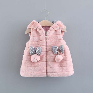 autumn Baby Girls Coat Long Sleeve Coat Jacket Rabbit Ear Hoodie Casual Outerwear