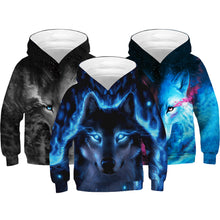 Load image into Gallery viewer, 3D Print Wolf Boys Hoodies Coats Spring Autumn Outerwear Kids Hooded Sweatshirt Clothes Children Long Sleeve Pullover Tops