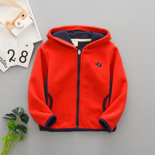 Load image into Gallery viewer, Sundae Angel Boys Polar Fleece Jacket Kids Hooded Long Sleeve Autumn Girl Child Coat Embroidery Warm Children Outerwear Clothes