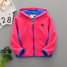 Load image into Gallery viewer, Sundae Angel Boys Polar Fleece Jacket Kids Hooded Long Sleeve Autumn Girl Child Coat Embroidery Warm Children Outerwear Clothes