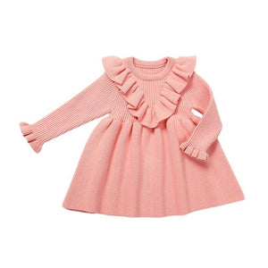 Spring Baby Dresses Girls Birthday Long Sleeves Princess Dress Embroidery Elegant Newborn Cute Party Dresses Summer