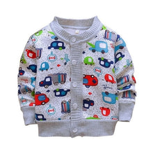 Load image into Gallery viewer, Autumn Warm Children Clothes Cute Casual Soft Car printed Knitting Outerwear  jacket for girls Boy