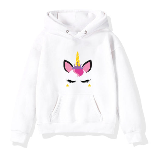 2019 Boys Girls Hoodies Clothes Children Winter Thick Sweatshirts Unicorn Print Toddler hoodie Kids Plus Velvet Tops Costume