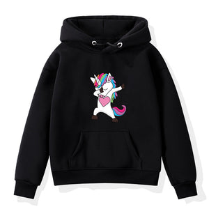 2019 Boys Girls Hoodies Clothes Children Winter Thick Sweatshirts Unicorn Print Toddler hoodie Kids Plus Velvet Tops Costume