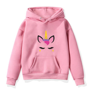 2019 Boys Girls Hoodies Clothes Children Winter Thick Sweatshirts Unicorn Print Toddler hoodie Kids Plus Velvet Tops Costume