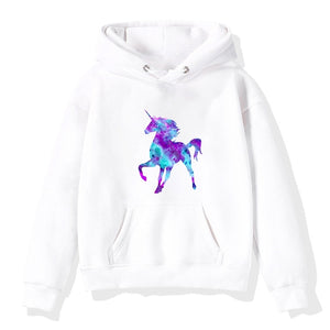 2019 Boys Girls Hoodies Clothes Children Winter Thick Sweatshirts Unicorn Print Toddler hoodie Kids Plus Velvet Tops Costume