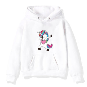 2019 Boys Girls Hoodies Clothes Children Winter Thick Sweatshirts Unicorn Print Toddler hoodie Kids Plus Velvet Tops Costume