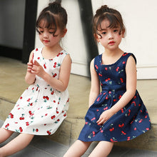 Load image into Gallery viewer, 2020 New Girls Clothing Summer Girl Dress Children Kids Berry Dress Back V Dress Girls Cotton Kids Vest dress Children Clothes