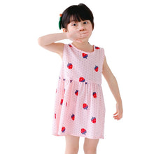 Load image into Gallery viewer, 2020 New Girls Clothing Summer Girl Dress Children Kids Berry Dress Back V Dress Girls Cotton Kids Vest dress Children Clothes