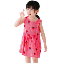 Load image into Gallery viewer, 2020 New Girls Clothing Summer Girl Dress Children Kids Berry Dress Back V Dress Girls Cotton Kids Vest dress Children Clothes