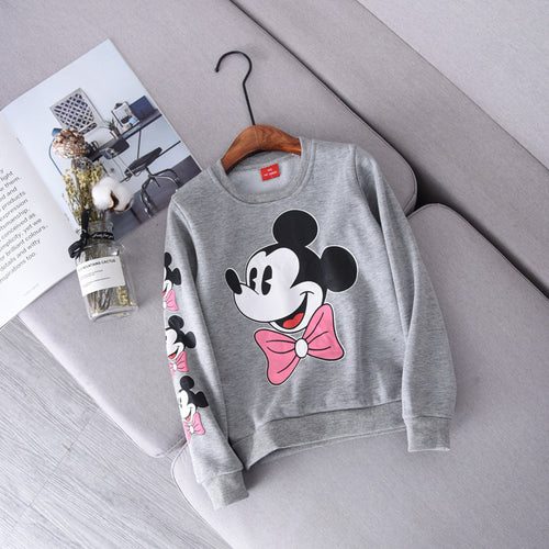 Minnie Baby Girl Sweatshirt Autumn Winter Minnie Long Sleeve Thicken Warm Cute Hoodies For Girls Christmas Children Clothing