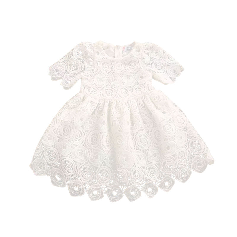 0-24M Toddler Newborn Baby Girls Dress White Lace Tutu Party Wedding  Dress Princess  Easter Costumes For Infant Girls