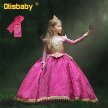 Load image into Gallery viewer, Christmas Halloween Girls Aurora Dress Bebe Pink Lace Wedding Dresses  Sleeping Beauty Fairies Costume Fantasia Aurora Infantil