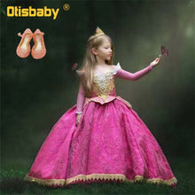 Load image into Gallery viewer, Christmas Halloween Girls Aurora Dress Bebe Pink Lace Wedding Dresses  Sleeping Beauty Fairies Costume Fantasia Aurora Infantil
