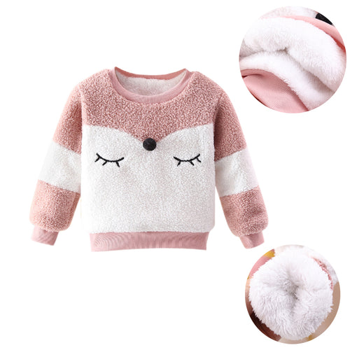 Winter Autumn Toddler Baby Sweatshirts Long Sleeve Thick Warm Hoodies For Kids Boys Girls Pullover Sweatshirt Baby Clothes