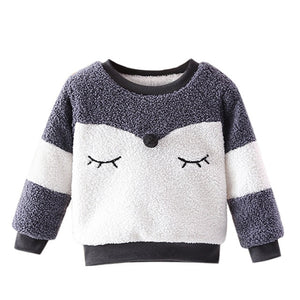 Winter Autumn Toddler Baby Sweatshirts Long Sleeve Thick Warm Hoodies For Kids Boys Girls Pullover Sweatshirt Baby Clothes