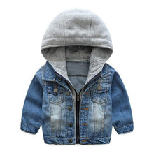 Load image into Gallery viewer, 2019 Kids Denim Jacket Boys Jean Coat Clothing Fashion Causal Girls Cardigan Children Outerwear Cowboy Toddler Hooded 2-8yrs