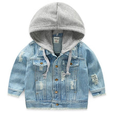 Load image into Gallery viewer, 2019 Kids Denim Jacket Boys Jean Coat Clothing Fashion Causal Girls Cardigan Children Outerwear Cowboy Toddler Hooded 2-8yrs