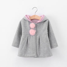 Load image into Gallery viewer, 2018 Winter autumn baby hoodies sweatshirts kids Long sleeve 3D Rabbit ear coat Casual Outerwear girl clothing