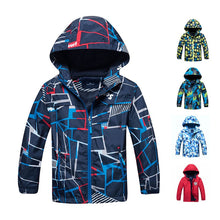 Load image into Gallery viewer, Spring Autumn Boys Jacket Waterproof Windproof Children Outerwear Warm Polar Fleece Coat Hoodie Baby Kids Clothes For 3-12Y