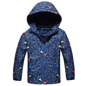 Spring Autumn Boys Jacket Waterproof Windproof Children Outerwear Warm Polar Fleece Coat Hoodie Baby Kids Clothes For 3-12Y