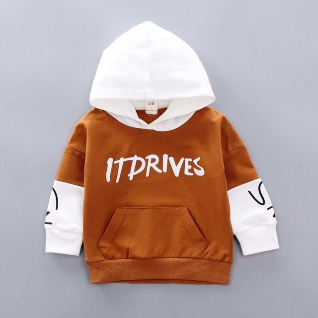 2019 Spring Autumn Baby Clothes Toddler Boys Girls Cotton Leisure Hooded Sweatshirts Infant Letter Blouse Hoodies Tops For 0-4 Y