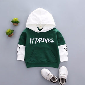 2019 Spring Autumn Baby Clothes Toddler Boys Girls Cotton Leisure Hooded Sweatshirts Infant Letter Blouse Hoodies Tops For 0-4 Y