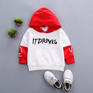 2019 Spring Autumn Baby Clothes Toddler Boys Girls Cotton Leisure Hooded Sweatshirts Infant Letter Blouse Hoodies Tops For 0-4 Y